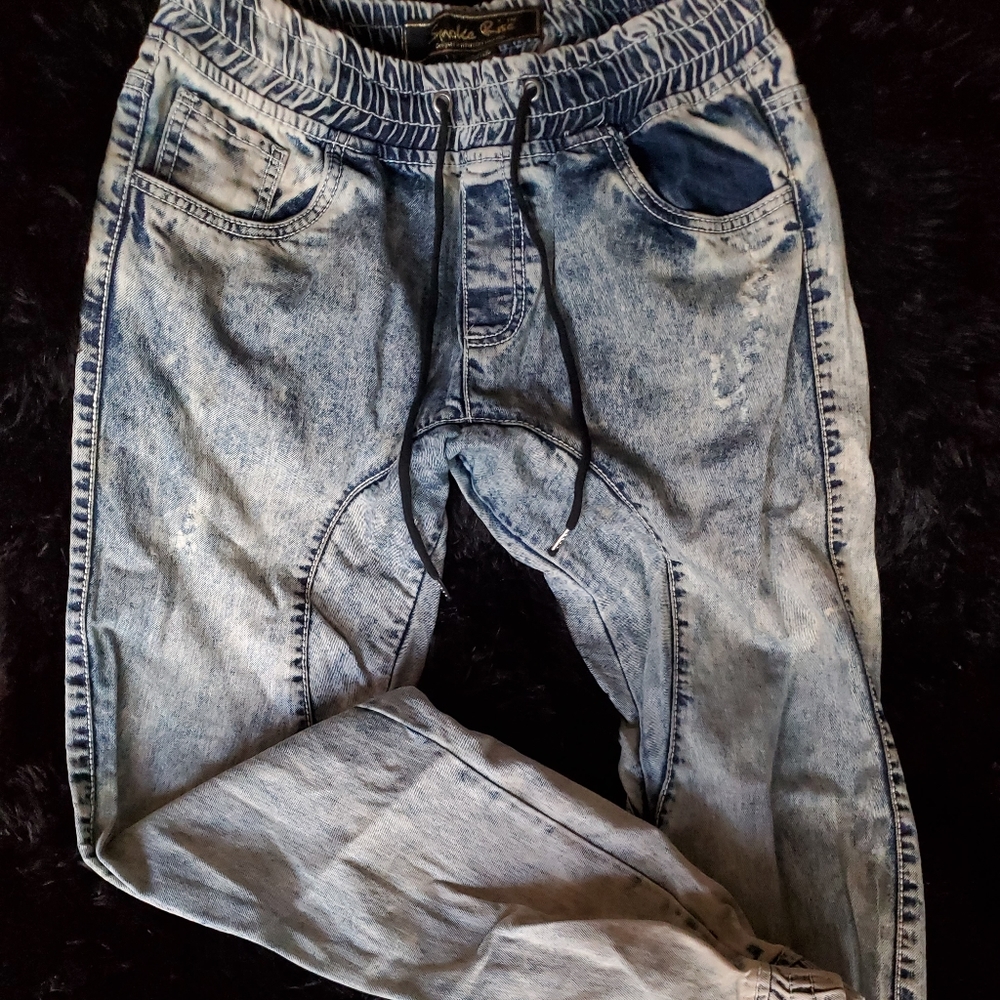 Bleach Washed Jean Joggers